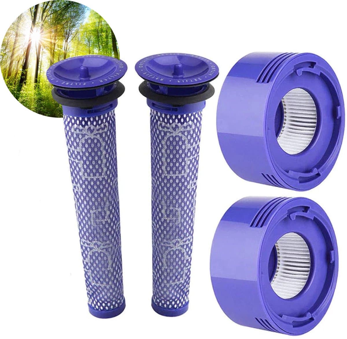 XL Set HEPA Pre- & Post Filter geschikt voor Dyson V7, V8 96747801 Accessoires Vervanging DC58, DC59, DC61, DC74 — afbeelding 1