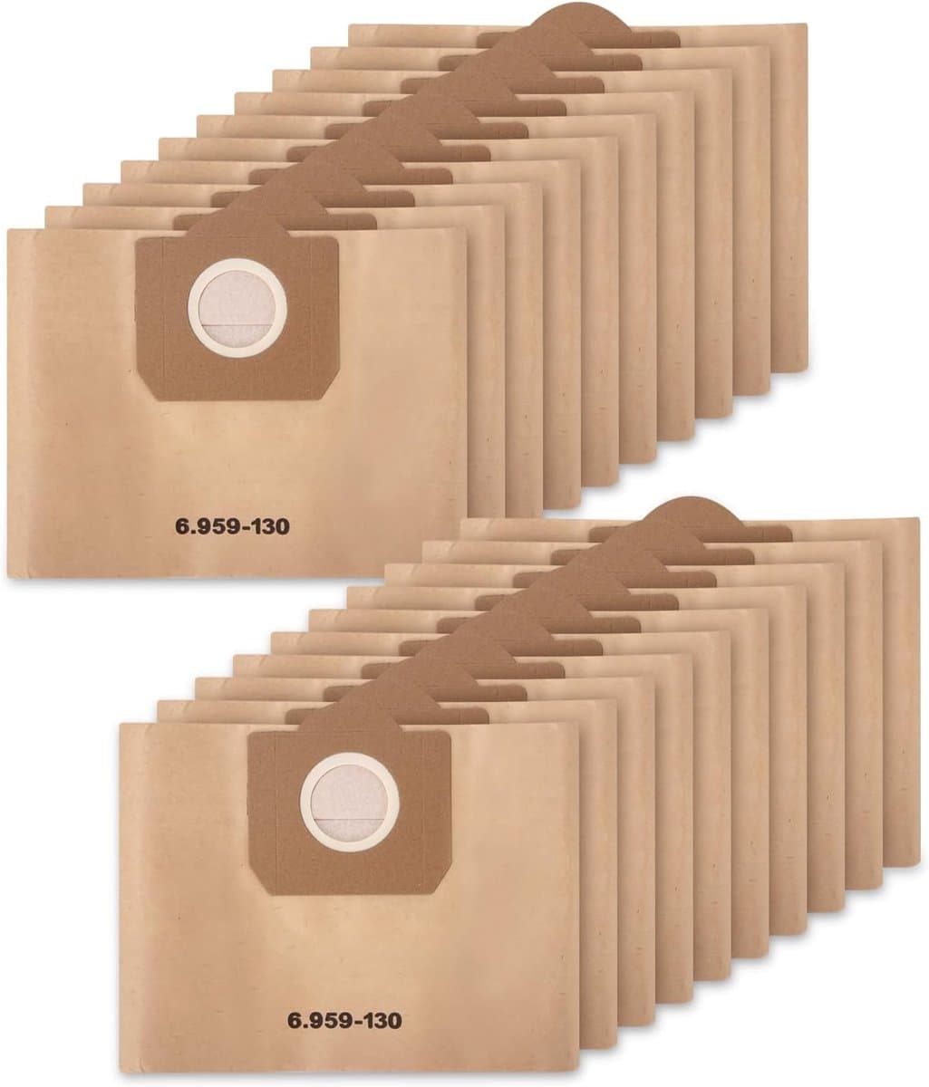 20 stuks - Stofzuigerzak - Papieren stofzak - Geschikt voor Kärcher 6.959-130.0 stofzuigers — afbeelding 1