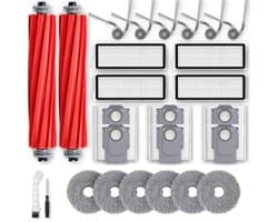 26-delige accessoires geschikt voor Roborock QV 35A/QV 35S/QREVO L/QR798/QR598 robotstofzuiger - 2 hoofdborstels, 4 HEPA-filters, 6 dweilpads, 6 zijborstels, 6 stofzakken, 1 schroevendraaier, 1 reinigingstool