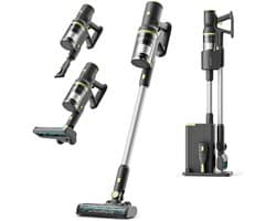 Lefant BS002 Draadloze steelstofzuiger - Stofopvang & laadstation 2-in-1 - 350W 55KPA zuigkracht - Handstofzuiger - Stofzuiger voor huisdieren - Zakloze stofzuiger - Draadloze stofzuiger