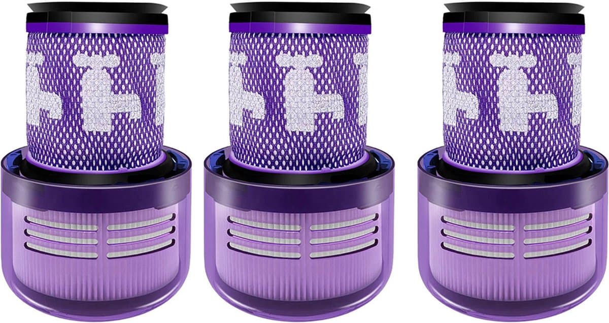 3 x HEPA Filter - Geschikt voor Dyson V12 Detect Slim & Absolute motor filter Vervanging onderdelen 971517-01 — afbeelding 1