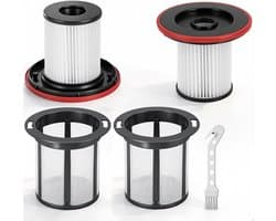 2-delige set HEPA-filters geschikt voor Bosch Unlimited 6-stofzuiger (12033215/12030438) - Wasbaar & herbruikbaar - hoge filtratie - vervangend filter geschikt voor Bosch Serie 6 inclusief - reinigingsborstel (voor BBS6/BCS6/BKS6/BSS6)