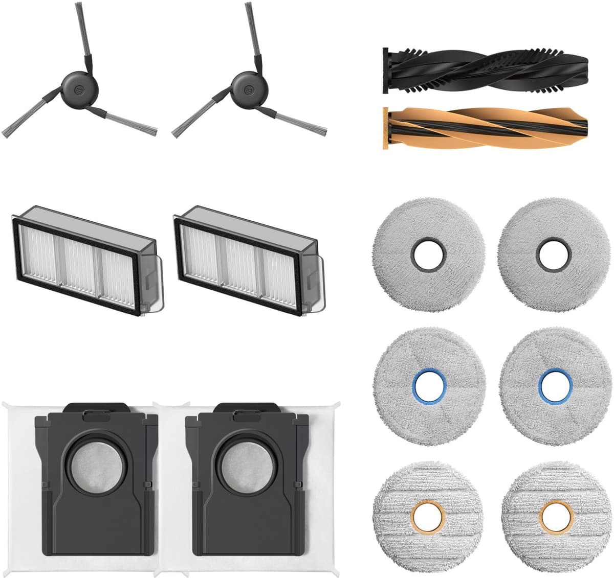 Dreame Matrix10 Ultra / Matrix10 Pro - Accessoireset - 2 zijborstels, hoofdborstels, 2 filters, 2 stofzakken en 6 dweilpads - Origineel — afbeelding 1