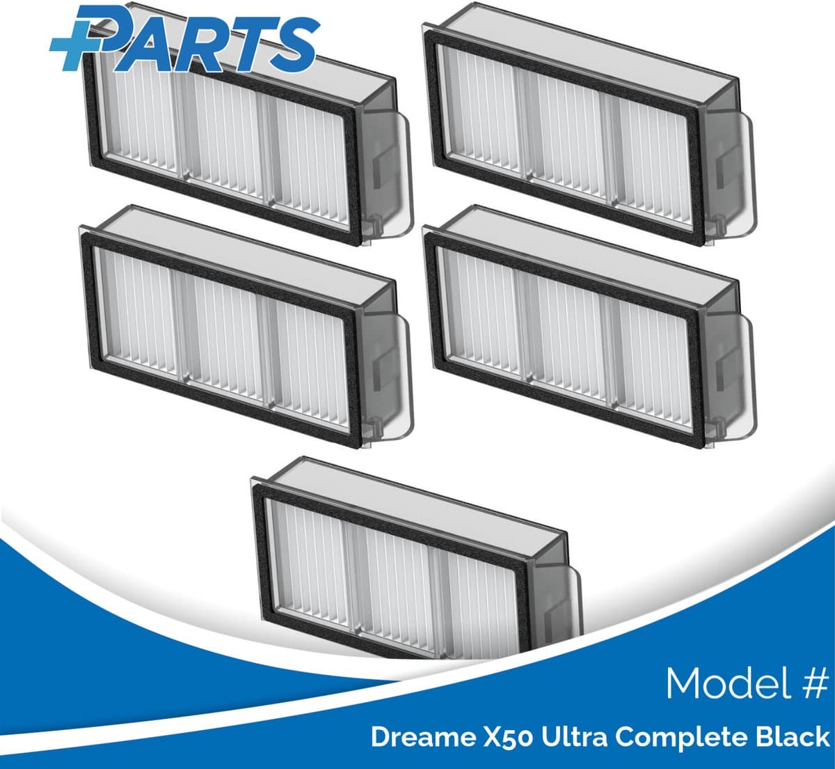 Dreame X50 Ultra Complete Black Filters (5 Stuks, Plus.Parts® alternatief voor RHF21) — afbeelding 1