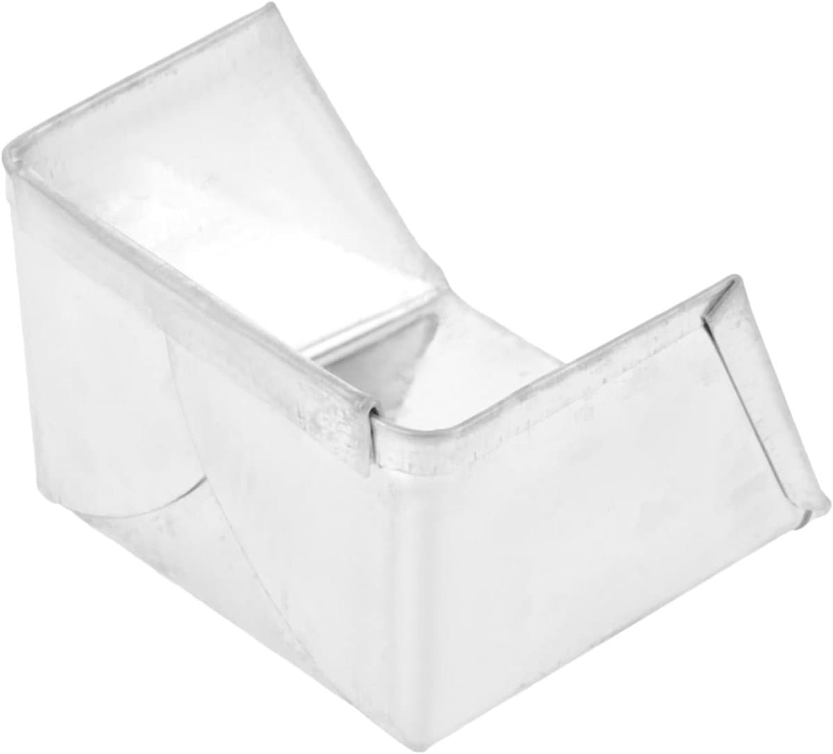 Stofblik met borstel - Mini stoffer - Bureau opruimen - Robuust ijzer - 7x7x5 cm - Zilver — afbeelding 1