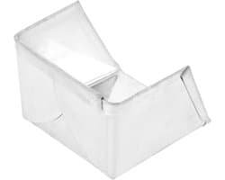 Stofblik met borstel - Mini stoffer - Bureau opruimen - Robuust ijzer - 7x7x5 cm - Zilver