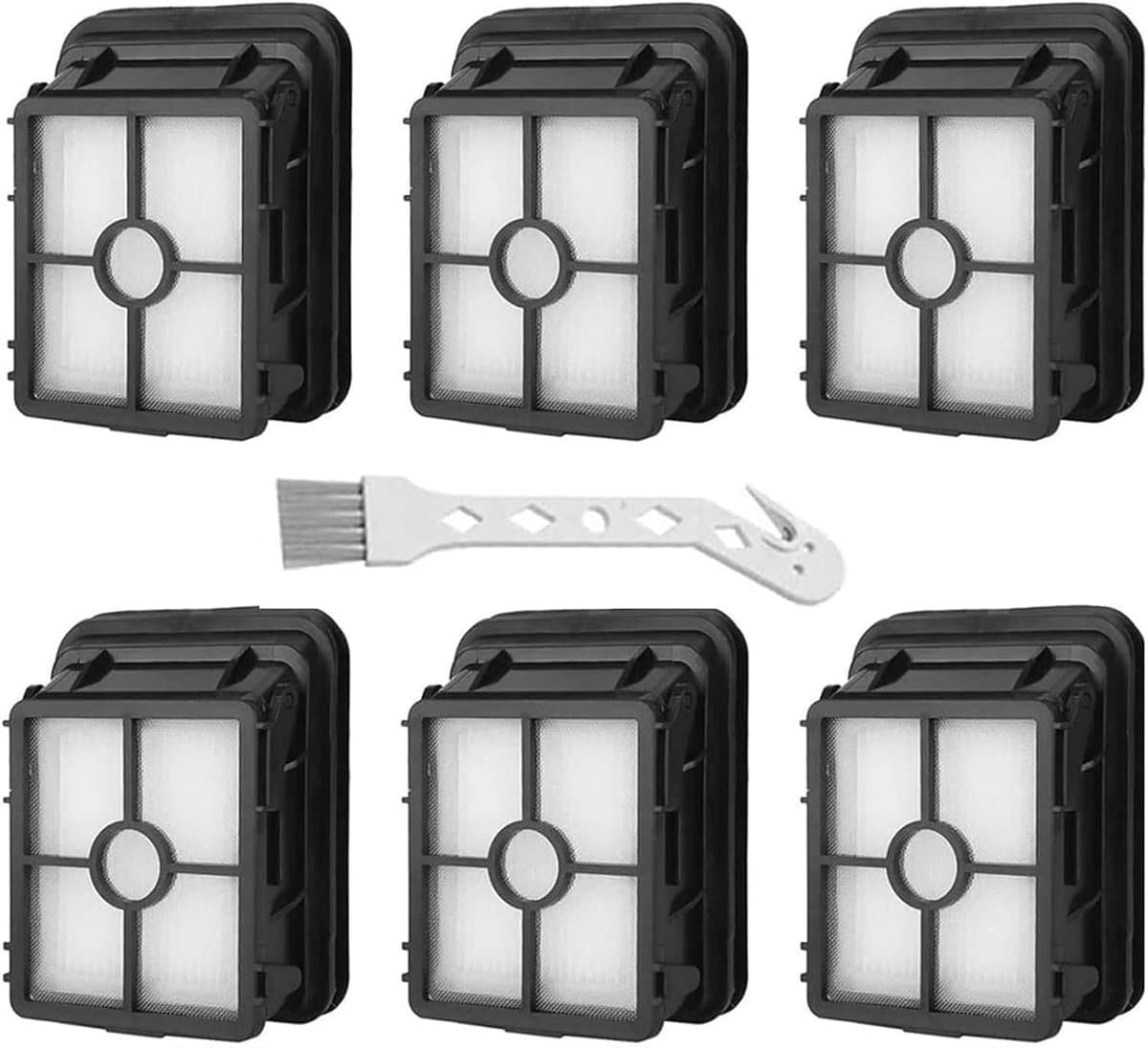 6 Pack Vervanging 1866 Vacuüm Filters Vervanging voor Bissell CrossWave Pet Pro 1785 2306 2551 & 2554 CrossWave Draadloze Max Alles in Een Nat-Droog Stofzuiger — afbeelding 1