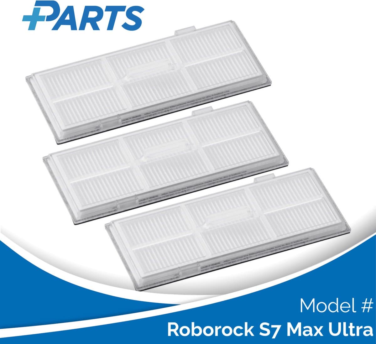 Roborock S7 Max Ultra Filters (3 Stuks, Plus.Parts® alternatief voor 8.02.0082) — afbeelding 1