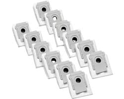 JustValue Stofzuigerzakken Geschikt Voor iRobot Roomba - 12 Stuks - Automatische Vuilafvoer - Geschikt voor i3+ i4+ i6+ i7+ i8+ j7+ s9+ - Microvezel - Perfecte Pasvorm - Stofdicht
