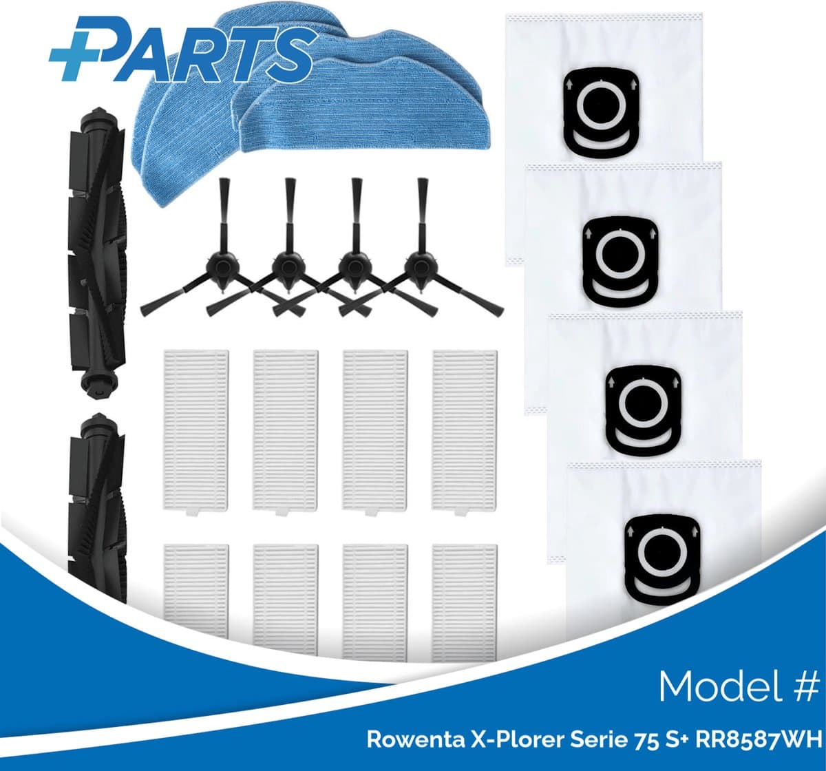 Rowenta X-Plorer Serie 75 S+ RR8587WH Onderhoudsset (Plus.Parts® alternatief voor ZR185002) — afbeelding 1