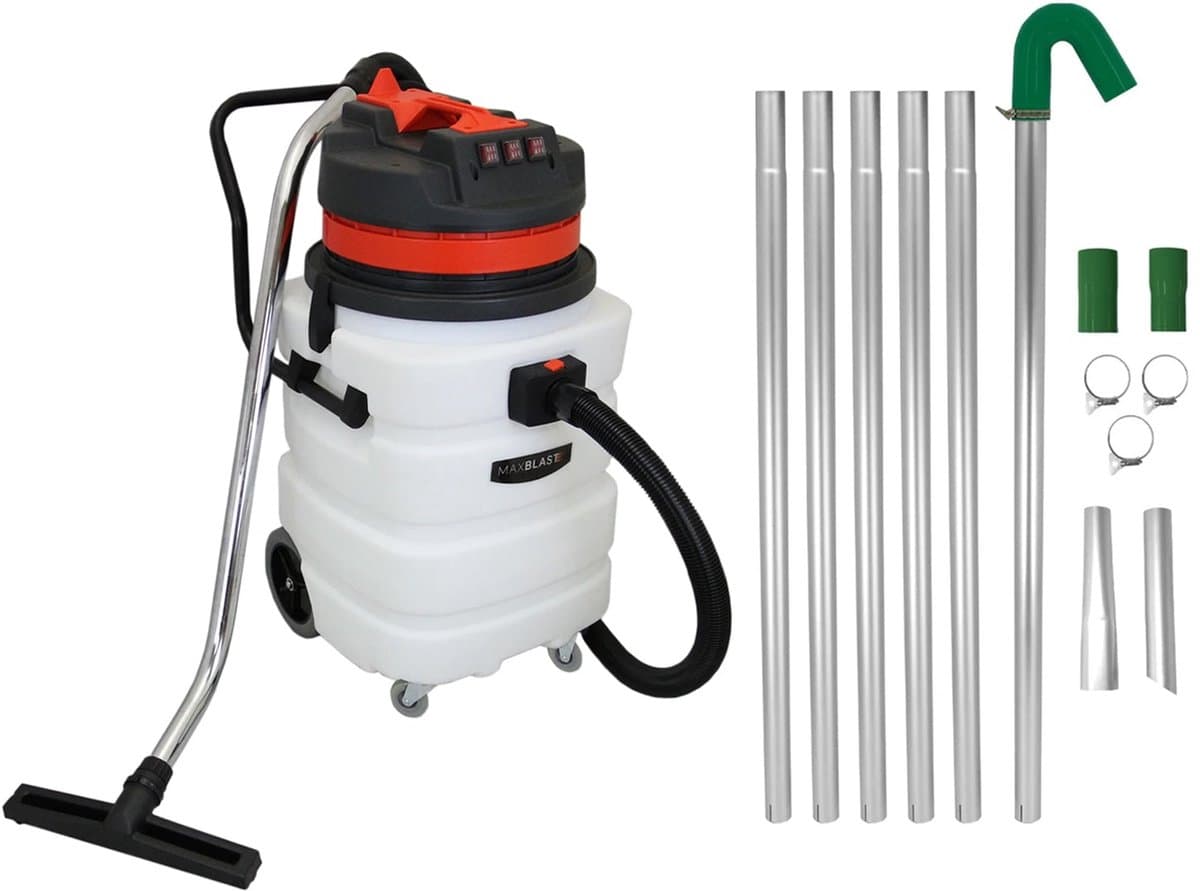 Dakgootstoofzuigerstang set lang bereik afvoerpijp reinigen, 90L Nat-droogzuiger — afbeelding 1