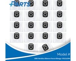 OBH Nordica Silence Force Allergy+ VO7717NA Stofzakken (18 Stuks, Plus.Parts® alternatief voor ZR200540)