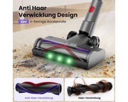 Steelstofzuiger Zelfstaand - 600W Vermogen - 58000Pa Zuigkracht - 80 Minuten Gebruikstijd - Met LED-Display - Anti-Wirwarborstel