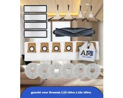 21 Stks Accessoires Kit gescht voor Dreame L10 Ultra L10s Ultra, 1 Belangrijkste Borstel 4 HEPA Filters 6 Stofzakken 4 Side Borstel 6 Mop Pads Vervangende Onderdelen, regular size, TD005
