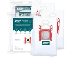 Sillar Stofzuigerzakken synthetisch - anti-allergeen - 4 filterlagen - vervanging voor BBZ41FGALL/ 17000940 /17003048 - geschikt voor stofzuigers Bosch GL20 GL30 GL45 Serie 2 4 6 8 Compaxx, Siemens - 12 stuks