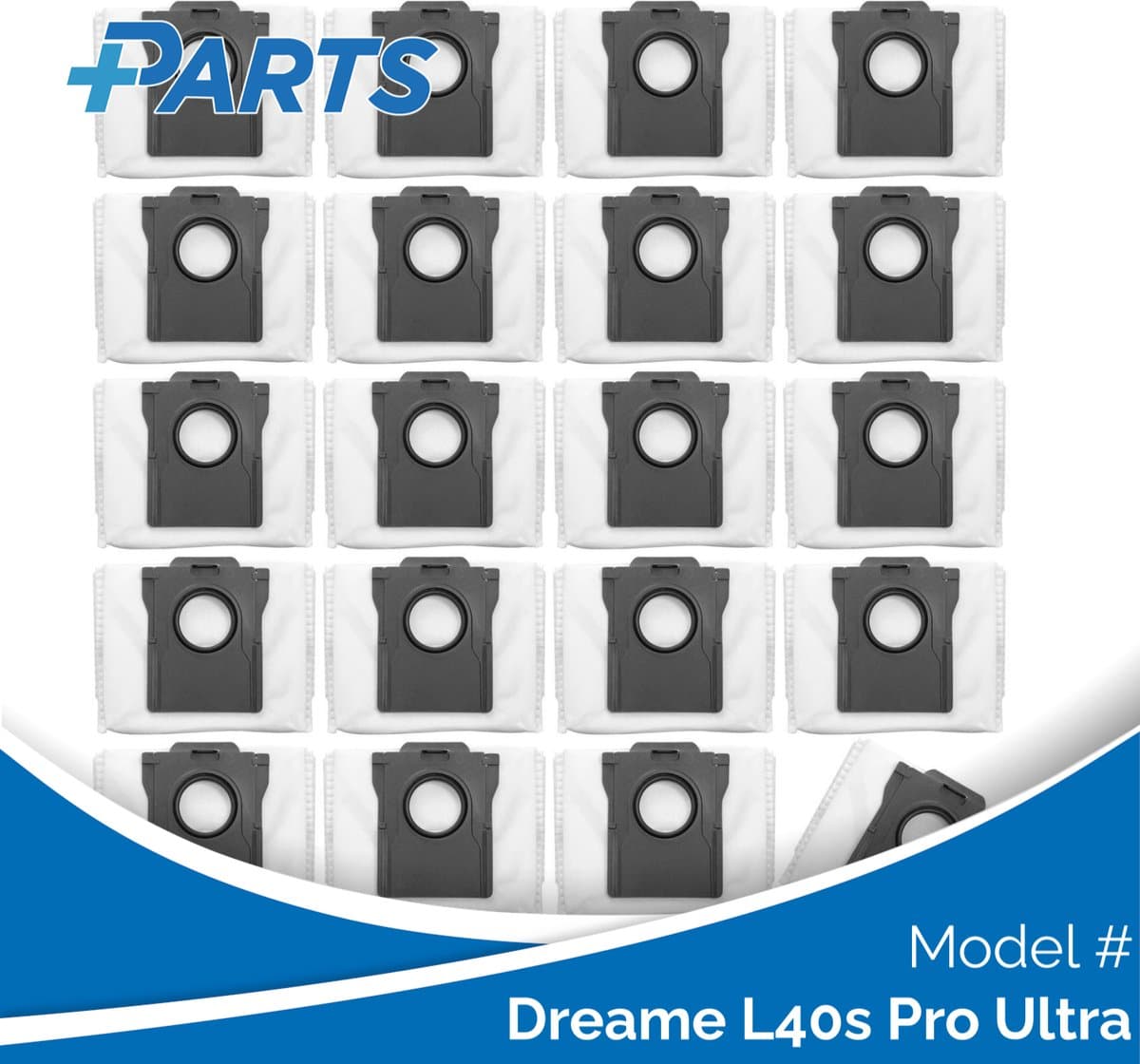 Dreame L40s Pro Ultra Stofzakken (20 Stuks, Plus.Parts® alternatief voor RDB8) — afbeelding 1