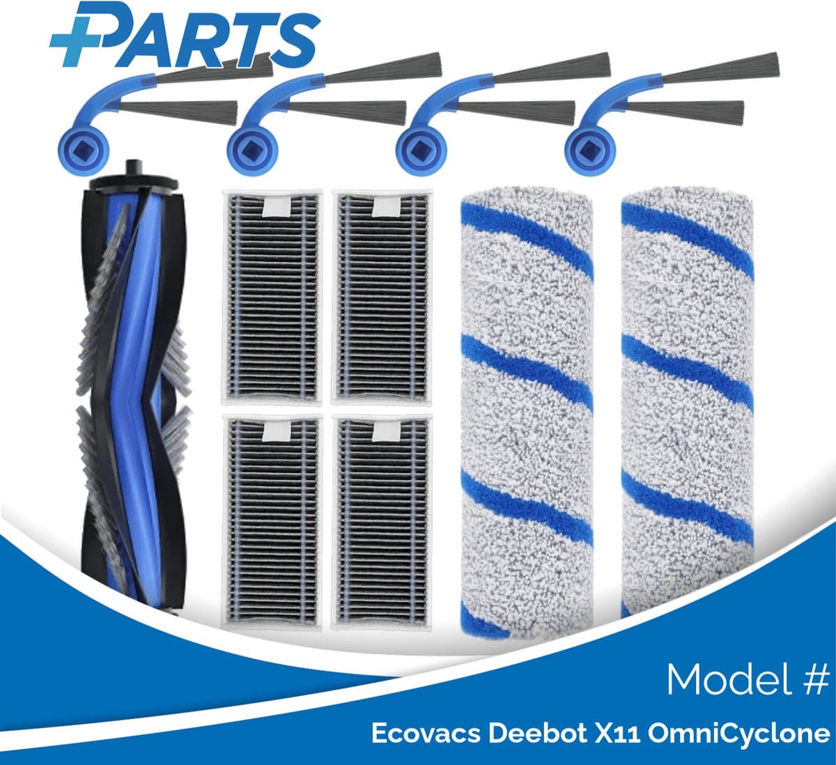 Ecovacs Deebot X11 OmniCyclone Onderhoudsset (Plus.Parts® alternatief voor DKT060223) — afbeelding 1