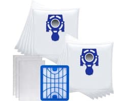 Sillar Set 12x Stofzuigerzak - microvezel - 1x Hepa filter, 3x filters universeel - vervangend - 3-laags filtersysteem - geschikt voor stofzuigers Zelmer Clarris Cobra Oddysey