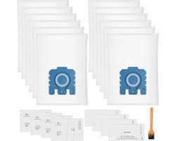 17-delige set-12 stuks stofzuigerzakken Pure GN voor Miele 3D GN stofzakken Classic C1 Complete C2 C3-S2 S5 S8 S600 S800 stofzuiger met 4 motoren 4 afvoerluchtfilters 9917730 12281680 12421130