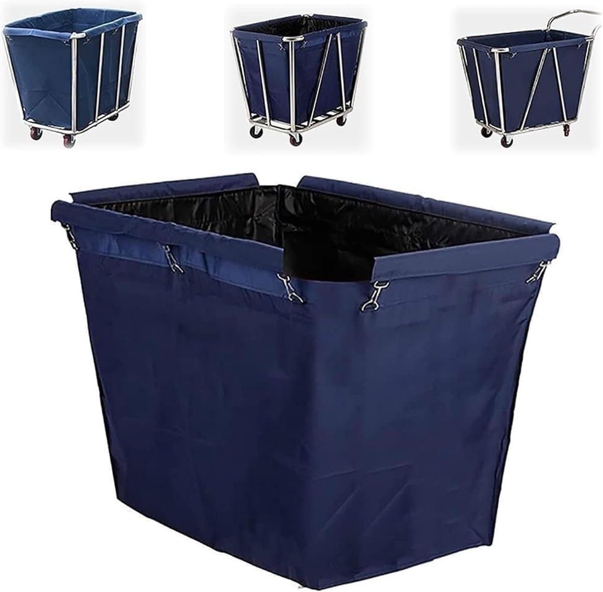 Wasmandzak - Vervangende zak - Wassen organiseren - Waterdicht Oxford - 400 liter capaciteit - Blauw Bruin — afbeelding 1