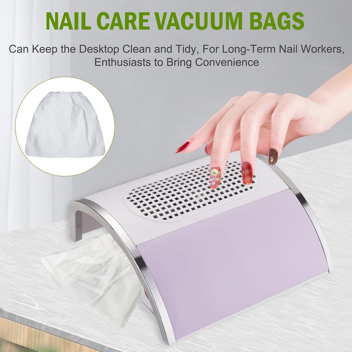 15 Stuks Niet-geweven Nagelstofafzuigcollector, Reinigingsgereedschap, Nagelstofzuigerzak, Enkele Ventilator Nagelstofafzuigzak Manicure Gereedschapaccessoire — afbeelding 1