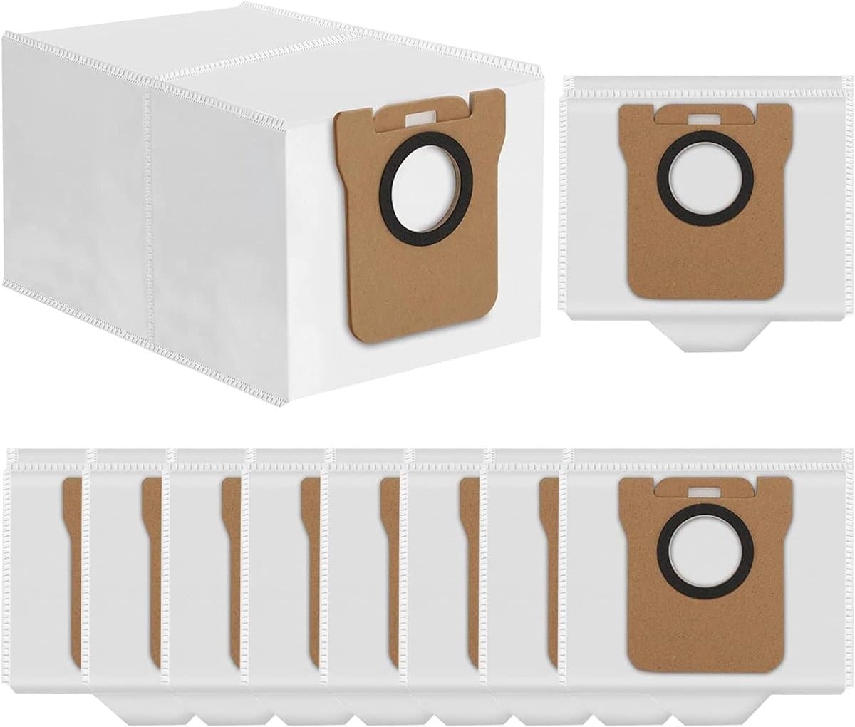 12-delige Stofzuigerzakken geschikt voor Dreame D10 Plus - D10s Plus - Z10 Pro - L10 PLUS - 3L Grote Capaciteit - Reserveonderdelen met 4-laags Filtratie - Anti-allergie Stofzakken — afbeelding 1