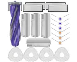 set onderdelen compatibel met Narwal Freo X Ultra, 19 stuks, reserveonderdelen, accessoireset, zuigrobot, accessoires met 1 hoofdborstel, 8 filters, 4 wisdoeken, 6 zijborstels - hoogwaardige vervanging