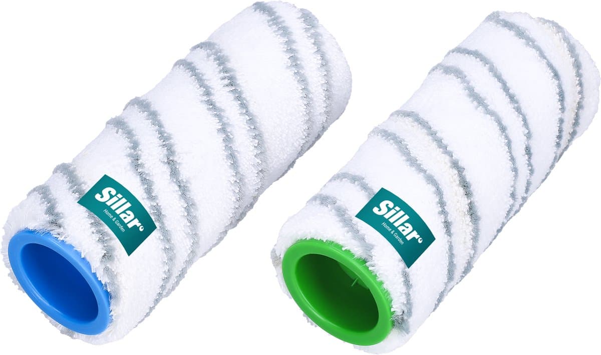 Sillar, 2 x rollers, geschikt voor elektrische mop Karcher FC7, FC3, FC5, van microvezel, vervangende rollen voor Karcher 2.055-007.0, 2.055-006.0, herbruikbaar — afbeelding 1