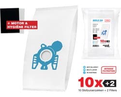 10x Miele Stofzuigerzakken GN - 3D stofzakken + Filter set - Hygiëne en Motor filter meegeleverd! Premium kwaliteit - Multi lagen - Anti Allergie -Geschikt voor o.a. Miele C3, C2, S8, S5, S2, S8000, S5000, S200, S800, S600, S400