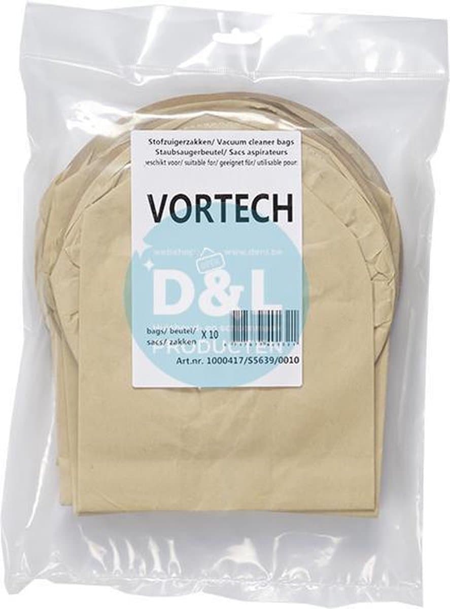 Stofzuigerzakken Geschikt voor Vortech (10 stuks) — afbeelding 1