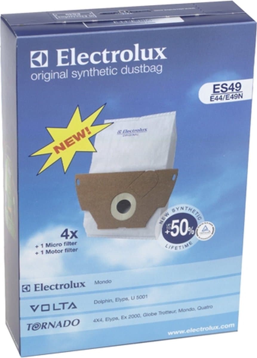 Electrolux - STOFZUIGERZAK ORIG MONDO ES49/RONDO 1170 4 STUKS + 1 MICRO FILTER + 1 MOTOR FILTER - 9002565464 — afbeelding 1