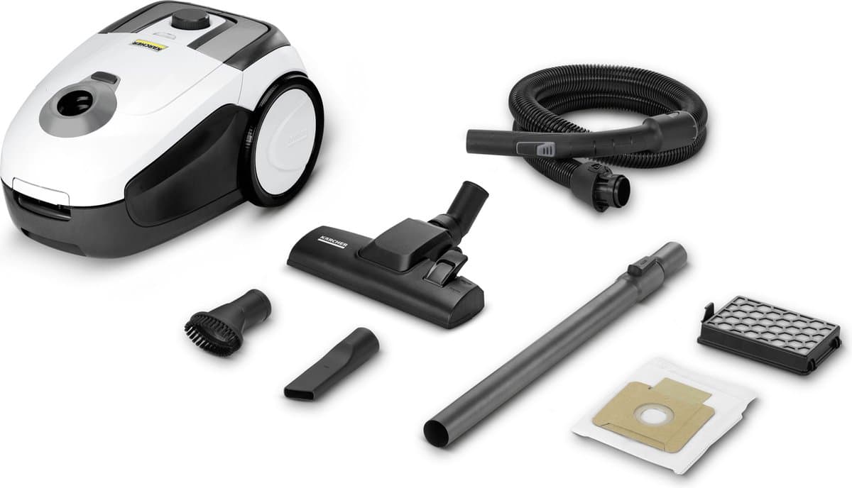 Kärcher VC 2 Stofzuiger - 700 W - Actieradius 7.5 m - 76 dB(A) - HEPA - Vliesfilterzak - Diverse accessoires — afbeelding 1