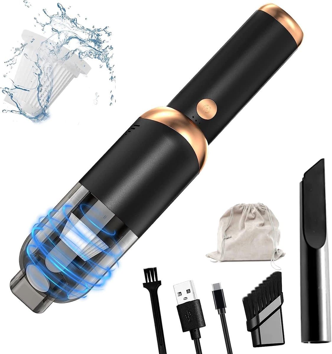 Draadloze handstofzuiger met krachtige zuigkracht - 4000 mAh accu, USB oplaadbaar, ideaal voor auto en woning — afbeelding 1
