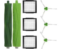 Reserveonderdelen voor iRobot Roomba E5 E6 i7 i7+ i6 i6+ i3 i3+ i4 i4+ i8 i8+, vervangende accessoires voor iRobot Roomba I & E-serie, 3 filters, 3 zijborstels, 1 hoofdborstels