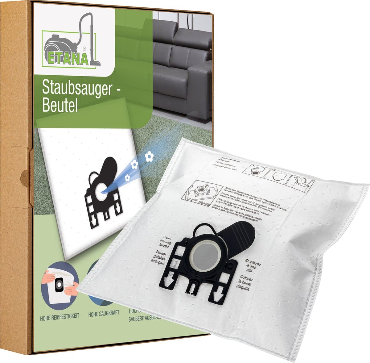 15x Etana stofzuigerzak geschikt voor Miele Compact C2 Allergy | Compact C2 Allergy Ecoline 800 Watt | - 15 stofzuigerzakken — afbeelding 1