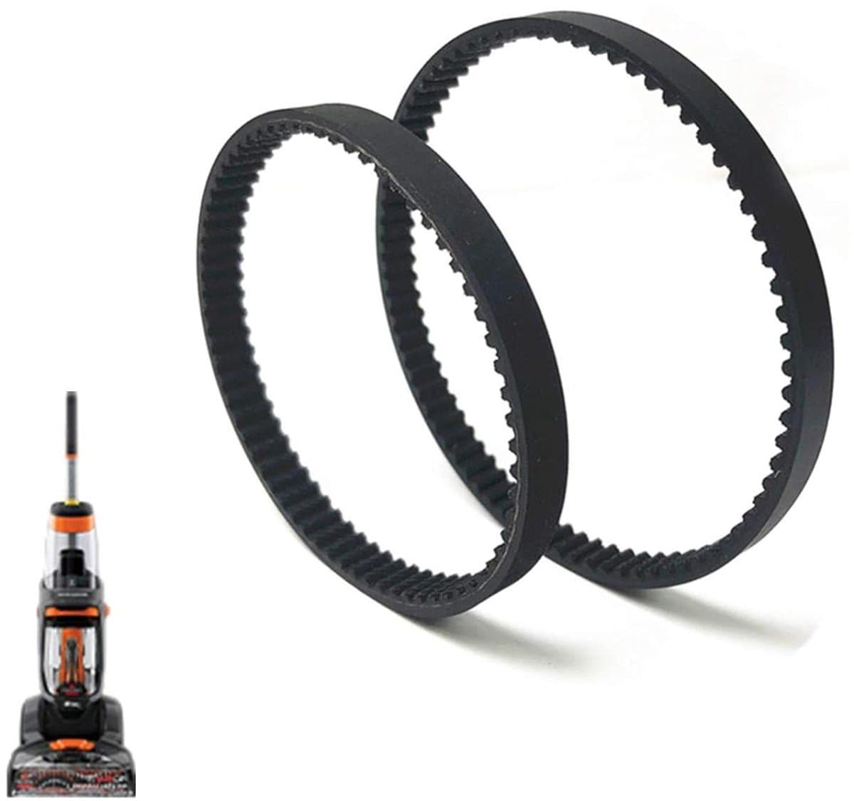 Stofzuiger Riemen Set - Vervangende Riemen - Stofzuiger Onderhoud - Specifiek voor ProHeat 2X - 2 stuks - Zwart — afbeelding 1