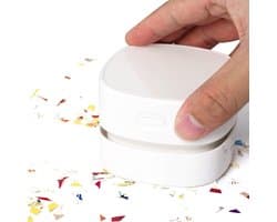 Mini Desktop Stofzuiger - kruimelzuiger - USB oplaadbaar - Draadloze Desk Vacuum - Draagbare tafelstofzuiger - Toetsenbord Stofzuiger - Kruimeldief - Voor verwijderen van stof, borstelhaar en vuil - 6*4.8cm - Wit
