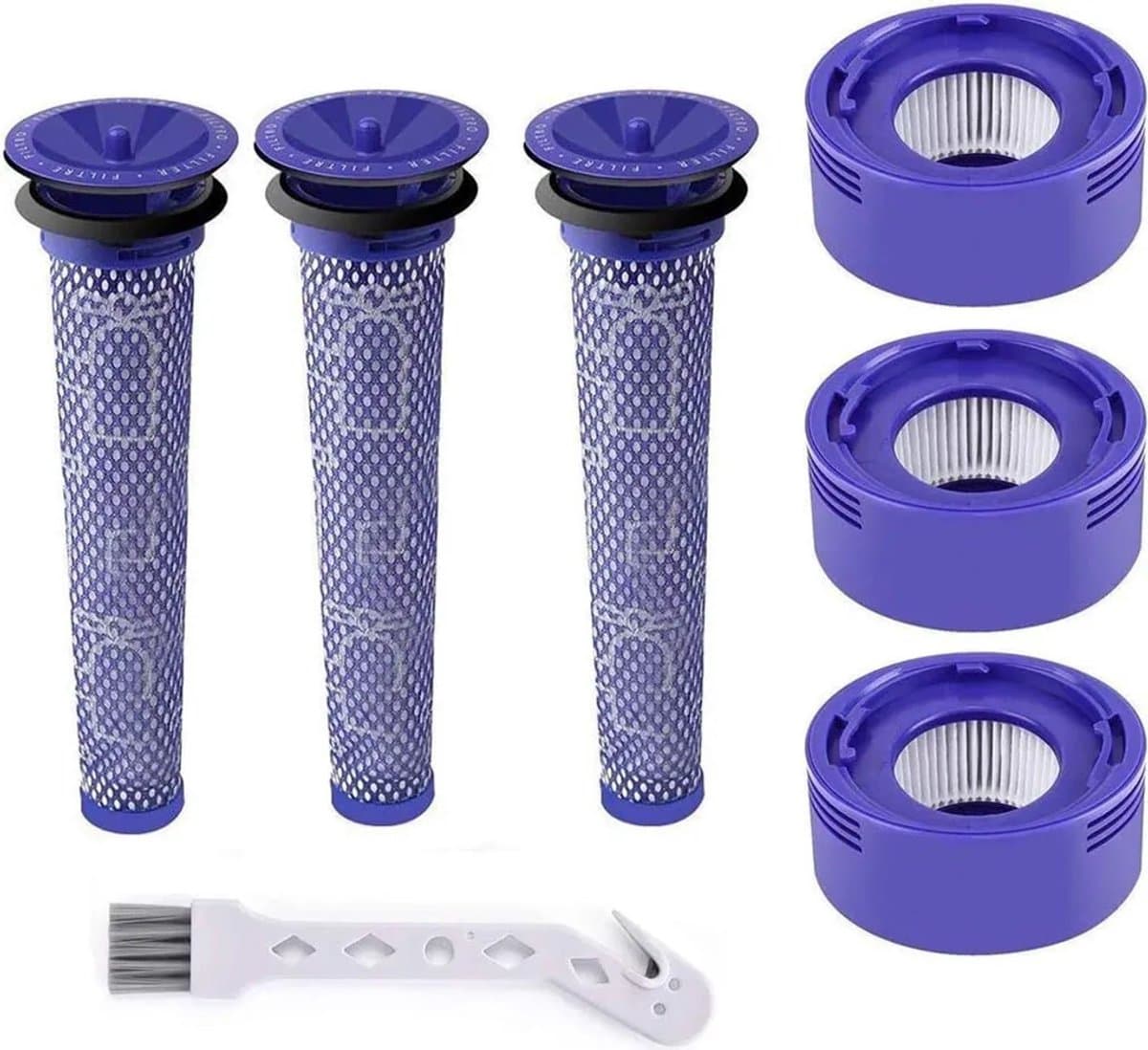 Geschikt voor Dyson V8- en V7-filters, achterste motorfilter en geschikt voor Dyson V7- en V8 Animal Absolute HEPA-filter (3-pack). — afbeelding 1