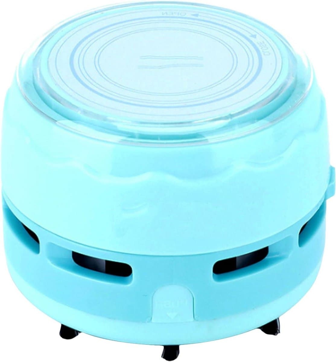 Mini Stofzuiger - Kleine Reiniger - Bureau Schoonmaken - Batterij Aangedreven - 8x8x6 cm - Blauw — afbeelding 1