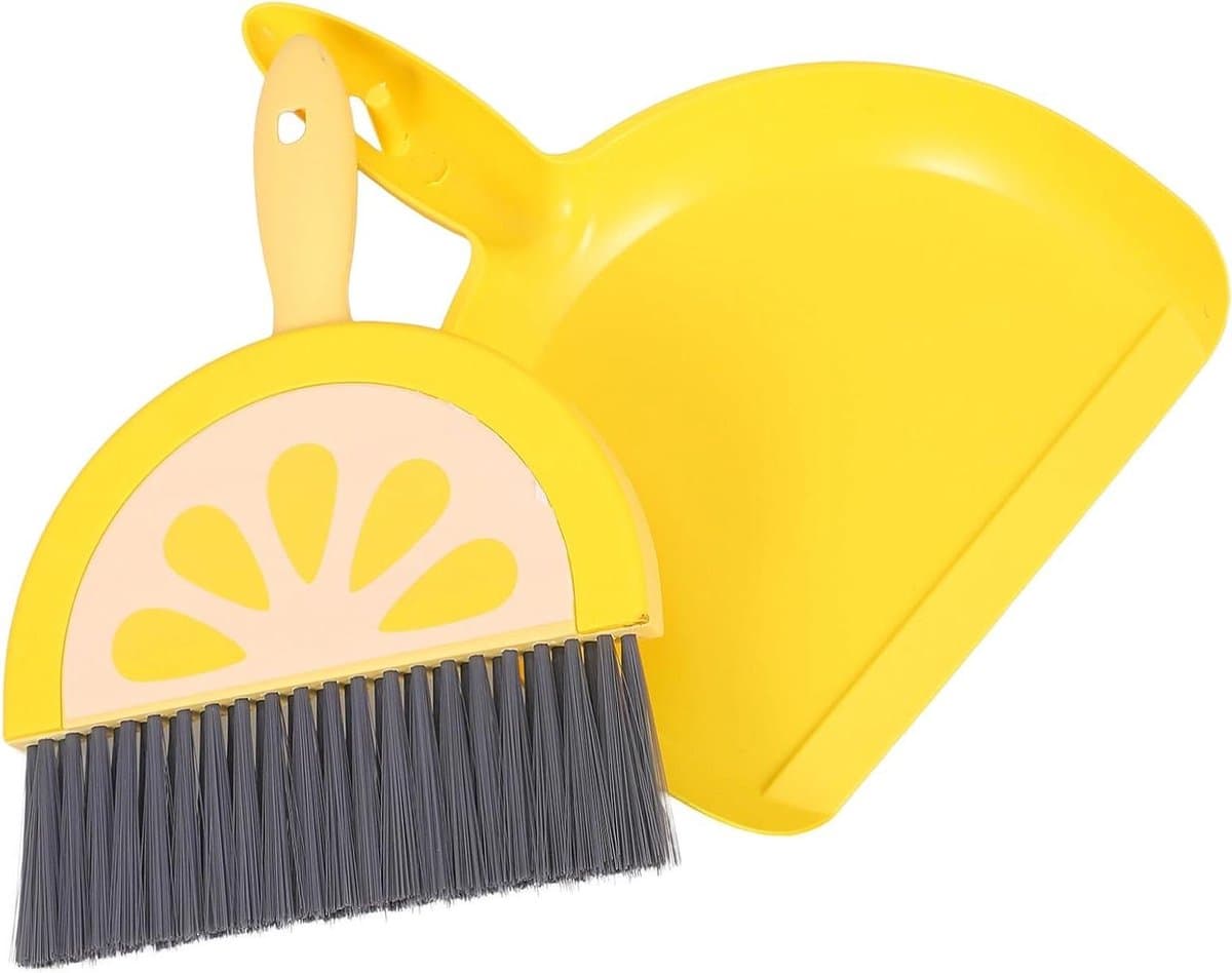 Mini Bezemset - Stoffer en Blik - Bureau Schoonmaken - Compact Ontwerp - 23 x 18 cm - Meerdere Kleuren — afbeelding 1