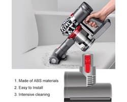 Deze elektrische mini-turbo matrasborstel is Geschikt voor Dyson V8/V10/V11 en wordt geleverd met snel verwisselbare borstelkoppen om bacteriën en allergenen te verwijderen van banken, autostoelen en fauteuils.
