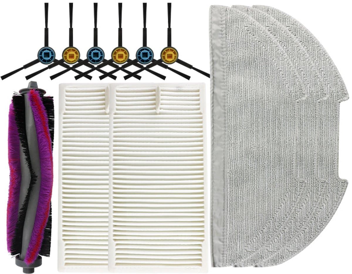 Accessoirekit Vervanging - 12 stuks - geschikt voor Eureka E10s - E20 Plus Robotstofzuiger - onderhoudsset robotstofzuiger - Stofzuigeraccessoires — afbeelding 1