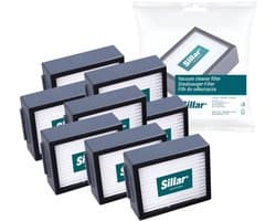 Sillar, set 8 stofzuigerfilters, HEPA filters, anti-allergeen, geschikt voor schoonmaakrobot iRobot Roomba serie E I J, E4, E5, E6, E7, Combo I5/I8/J5 PLUS, I3, I3+, I4, I4+, I5, I5+, vervanging, 5x6.5x2 cm