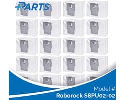 Roborock S8PU02-02 Stofzakken (20 Stuks, Plus.Parts® alternatief voor 8.02.0132)