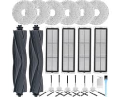 PolkaHome Accessoires voor Dreame L10s Ultra / L10s Pro / L10 Ultra, reserveonderdelen voor Xiaomi X10+ stofzuiger, 2 hoofdborstels, 4 HEPA-filters, 6 reinigingsdoeken, 6 zijborstels