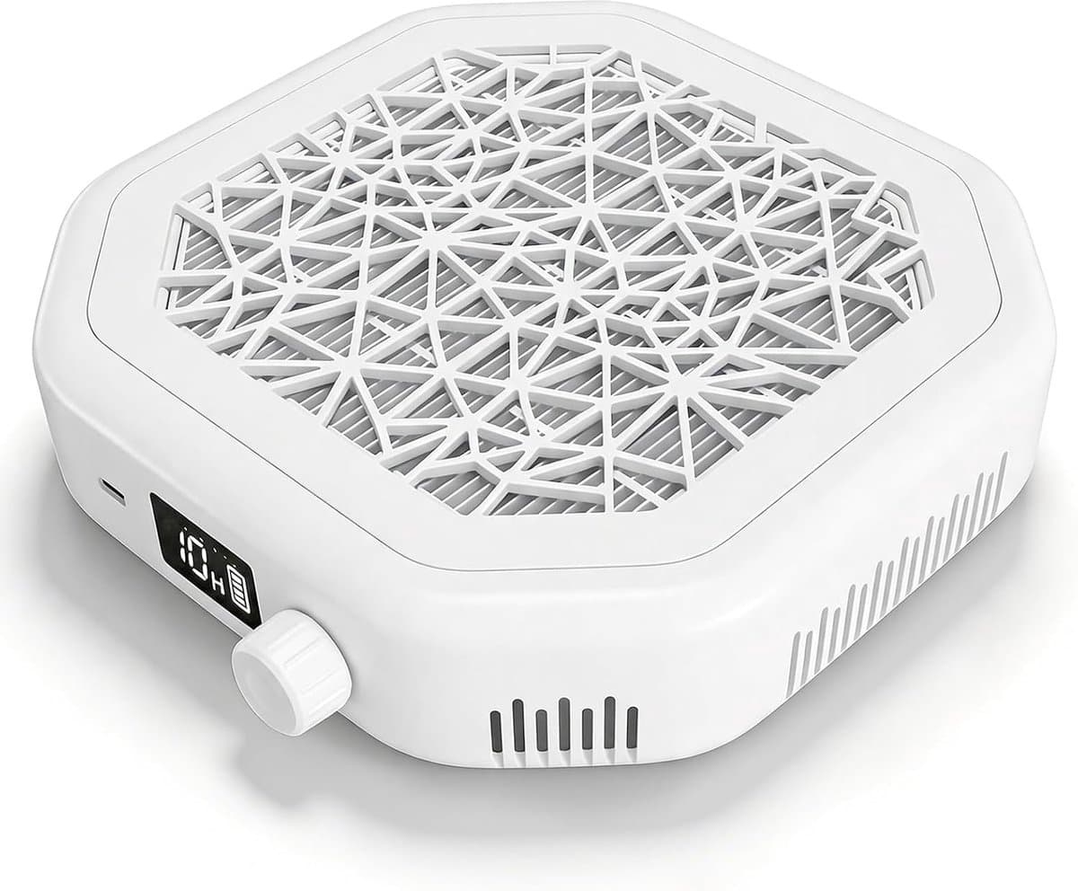 MRLI Nagelstofafscheider met instelbare snelheid, 4200 tpm, sterke zuigkracht, digitaal display, herbruikbare filter - ShopVlot — afbeelding 1