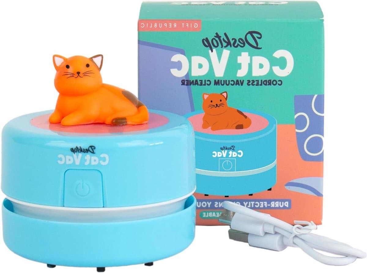 Oplaadbare Mini Stofzuiger voor Bureau met Kattenontwerp — afbeelding 1