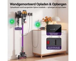 Lubluelu P6 Draadloze Steelstofzuiger 45Kpa- 5 in 1 Handstofzuiger - Zelfstaand Design - 50 Min Gebruikstijd - Verwijderbare Batterij- Anti-klit Borstel - HEPA-filter - LED-koplampen