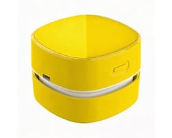 Mini Draadloze Tafelstofzuiger, Draagbare Bureau Stofzuiger USB-oplaadbaar voor Toetsenbord, Laptop, Kantoor, Auto en Huisdierenhaar(Geel)