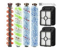 Combinatieborstelkoppen voor Bissell CrossWave stofzuigers – voor modellen 1866, 2306, 2551 en 1785 – inclusief 4 hoofdborstels, 2 filters en 1 flexibele borstel – geschikt voor harde vloeren en tapijt – inclusief filteraccessoire.